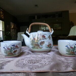 Vintage 1940s OMC Japan Tea Set | Autumn Fall Tea Set